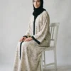 Ivory Noir Abaya